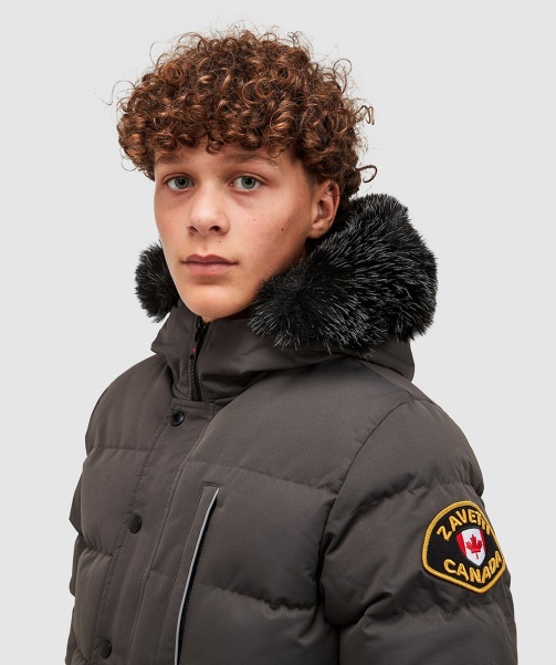 Junior Oshawa 3.0 Puffer Parka Jacket Black - Alessandro Zavetti