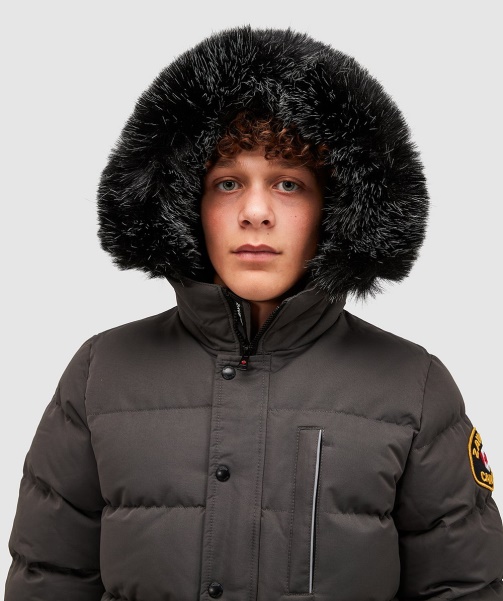 Junior Oshawa 3.0 Puffer Parka Jacket Black - Alessandro Zavetti