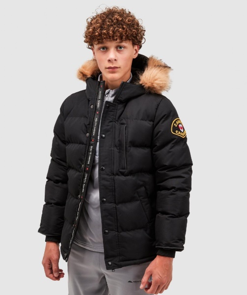 Junior Oshawa 3.0 Puffer Parka Jacket Black - Alessandro Zavetti